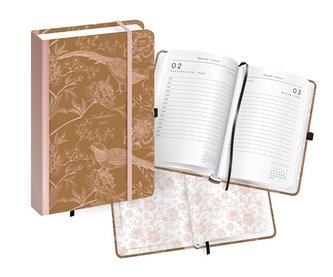 Kalendarz 2023 książkowy A5/384K Metallic Birds