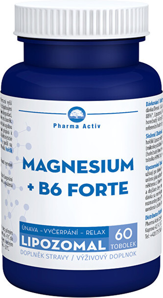Pharma Activ Lipozomální Magnesium + B6 forte 60 tobolek Pharma Activ Lipozomální Magnesium + B6 forte 60 tobolek