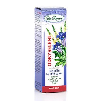 Odkyselení, originální bylinné kapky, 50 ml Dr. Popov Odkyselení, originální bylinné kapky, 50 ml Dr. Popov