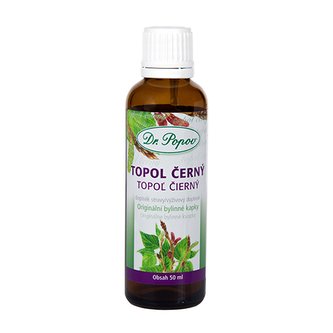 Topol černý, originální bylinné kapky, 50 ml Dr. Popov