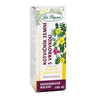 Kotvičník zemní s vrbovkou, originální bylinné kapky, 100 ml Dr. Popov Kotvičník zemní s vrbovkou, originální bylinné kapky, 100 ml Dr. Popov