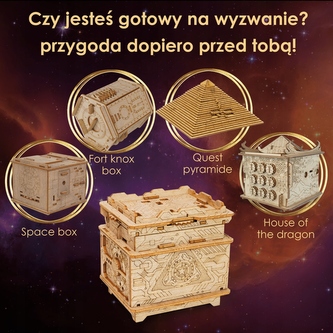 EscapeWelt Dřevěný hlavolam Fort Knox Pro Mix tvarů