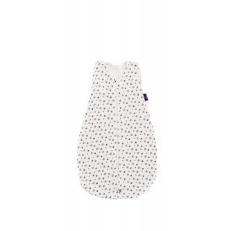 TRÄUMELAND Letní spací pytel Liebmich Tencel Weiß mit grauen Sternen 90 cm