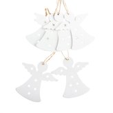 Dřevěný závěsný anděl - sada 6 ks, 0/150