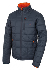 Pánská plněná oboustranná bunda Nodiq M antracit/oranžová - XL