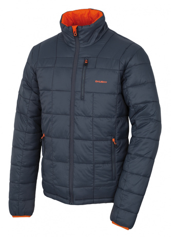 Pánská plněná oboustranná bunda Nodiq M antracit/oranžová - XL