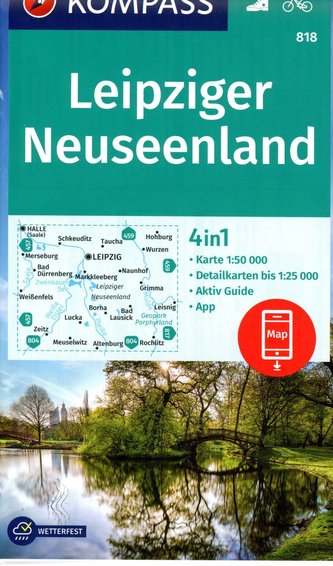 KOMPASS Wanderkarte 818 Leipziger Neuseenland 1:50.000