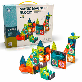 Kuličková dráha - magnetická stavebnice (66 ks) Kuličková dráha - magnetická stavebnice (66 ks)