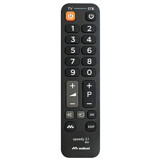 Zjednodušený univerzální dálkový ovladač 2 v 1. Velká tlačít, Zjednodušený univerzální dálkový ovladač 2 v 1. Velká tlačítka