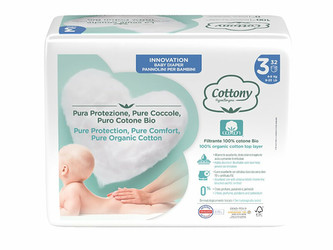 Cottony Bavlněné dětské plenky velikost 3, 32 ks