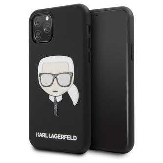 Karl Lagerfeld Embossed Glitter kryt iPhone 11 černý