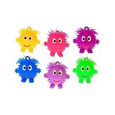 Míček strečový 18cm s obličejem a vlasy 6 barev