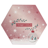 YANKEE CANDLE Dárková sada 18 čajových svíček a svícnu (18 × čajová svíčka (á 3 ks) + 1 × svícen pozlacená keramika)