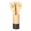 Set 5 kusů kuchyňských vařeček BAMBOO z bambusu - černá Homla