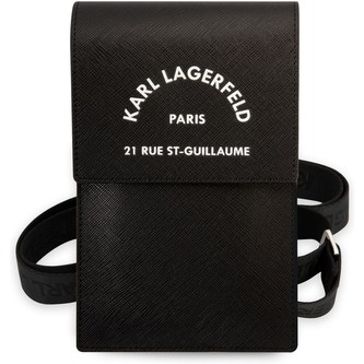 Karl Lagerfeld Saffiano Rue Saint Guillaume Wallet Phone Bag černé Karl Lagerfeld Saffiano Rue Saint Guillaume Wallet Phone Bag černé