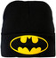 Zimní dětská přeložená pletená čepice|Batman: Logo (univerzální) černá
