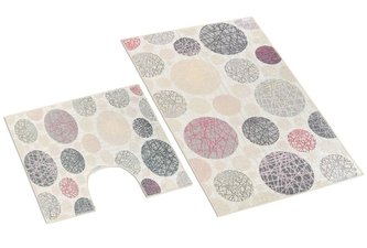 3D tisk  sada - klubíčka - béžová, šedá, růžová - sada 60x100, 60x50 cm