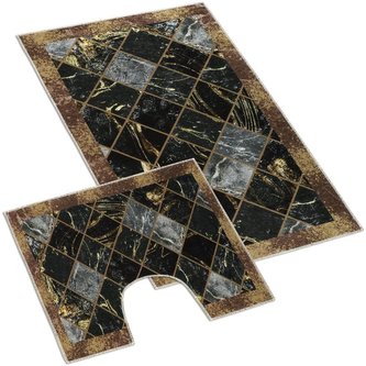 3D tisk  sada - hnědý mramor - sada 60x100, 60x50 cm