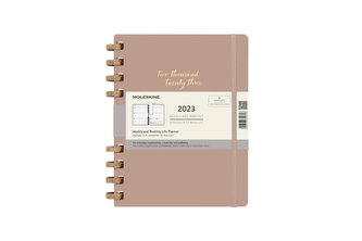Moleskine Spirálový plánovací zápisník 2023 hnědý XL