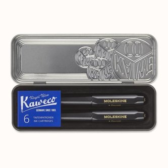 Moleskine Sada propisovací tužka a plnící pero černé  Moleskine X Kaweco