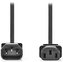 NEDIS napájecí prodlužovací kabel/ konektor IEC-320-C14/ konektor IEC-320-C13/ černý/ 3m