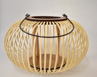 Proutěná lucerna Nora 18x30 cm, přírodní II. jakost