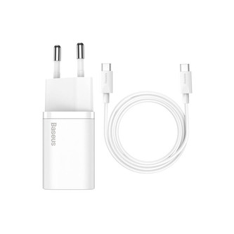 Baseus Super Si rychlonabíječka 1C 25W EU 1m bílá