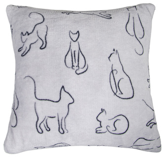 Polštář KITTENS šedá 40x40cm mikrovlákno, ESSEX