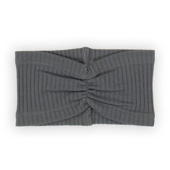 Kojenecká bavlněná čelenka Nicol Nela šedá - velikost 92/98