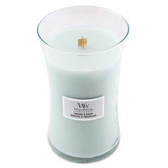 WoodWick Magnolia Birch svíčka váza 609g