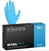 Rukavice jednorázové nitrilové nepudrované COMFORT M, modré