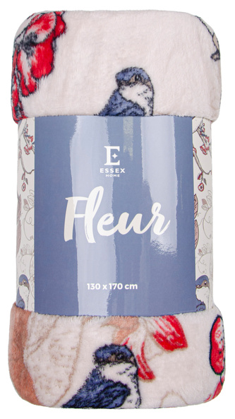 Deka z mikrovlákna FLEUR smetanová 130x170 cm Essex Deka z mikrovlákna FLEUR smetanová 130x170 cm Essex