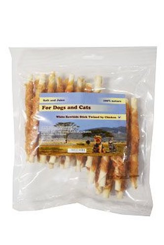 Pochoutka Tyčinka z buvolí kůže s kuřecím masem 250g Pochoutka Tyčinka z buvolí kůže s kuřecím masem 250g