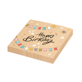Papírové ubrousky 33 x 33 cm, Happy B-day