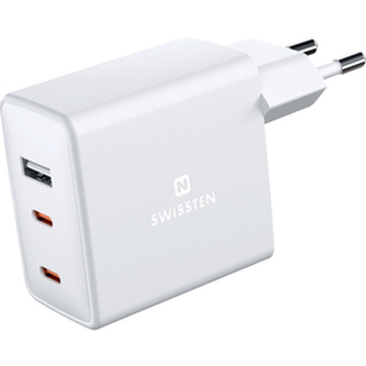 Síťový adaptér SWISSTEN GaN 2× USB-C + 1× USB 70W