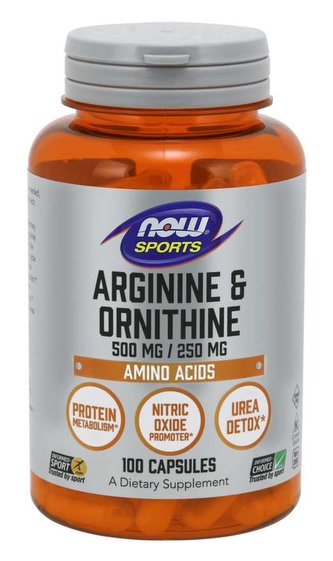 Arginin & Ornitin - NOW Foods - 100 kaps.