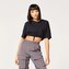 Dámské tričko Code Crop V Neck Black - SQUATWOLF - Velikost: L