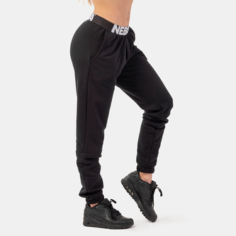 Dámské tepláky Iconic Mid-Waist Black - NEBBIA - Velikost: S