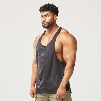 Tílko Code Polyester Logo Stringer Black - SQUATWOLF - Velikost: M