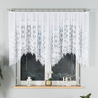 Dekorační oblouková krátká záclona EMILIA 120 bílá 340x120 cm MyBestHome