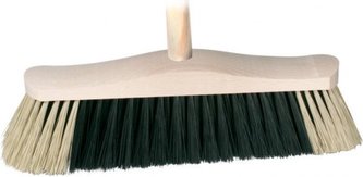 Smeták dřevěný 30 cm pravé žíně s holí 120 cm se závitem