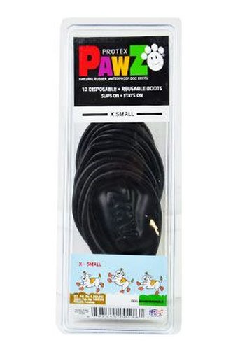 Botička ochranná Pawz kaučuk XS černá 12ks