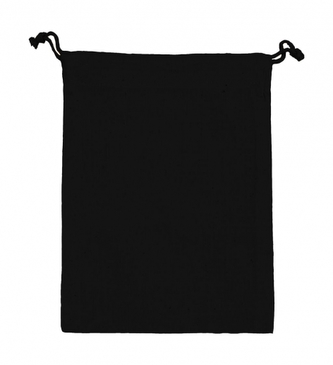 Sáček bavlněný se šňůrkou MINI, 140g/m2, 15 x 20cm, černá (Black)
