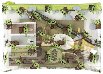 Set školních potřeb Star Wars|Hvězdné války: TV seriál The Mandalorian Grogu (22 x 14 cm)