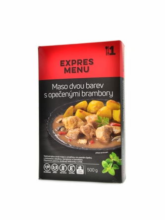 Expres menu - KM Maso dvou barev s opečenými brambory 500g