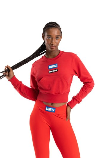 Dámská mikina Go On Red - LABELLAMAFIA - Velikost: S