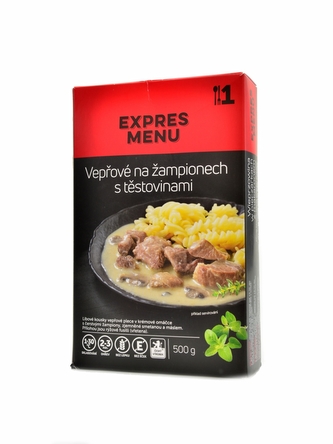 Expres menu - KM Vepřové na žampionech s těstovinami 500g