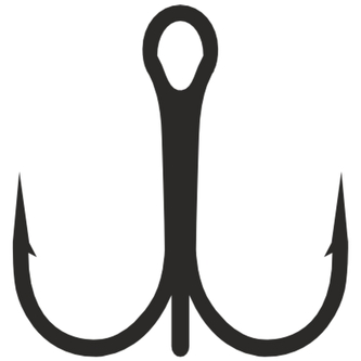 Trojháček 2/0 černý 10ks