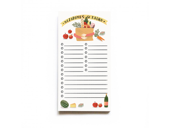 Chaukiss Nákupní seznam (s magnetem) "Nezapomeň si tašku"