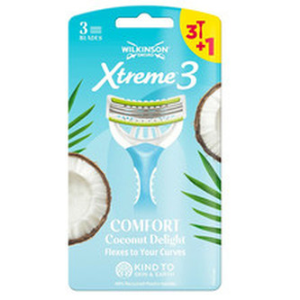 Wilkinson Sword Jednorázový holicí strojek pro ženy Xtreme3 Sensitive Comfort Coconut 4 ks woman